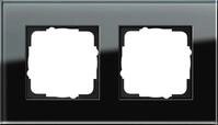 Gira Abdeckrahmen 2f. sw-glas 021205