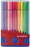 Stabilo Fasermaler pen ColorParade 6820-04 M 1mm sort. 20 St./Pack. 304029799