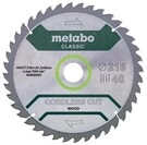 Metabo Kreiss&auml;geblatt cordless cut wood classic AD 216mm Z.40 Bohr.30mm