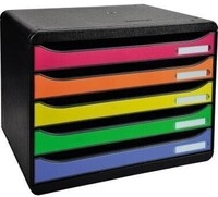 Exacompta Schubladenbox BIG-BOX PLUS 308714D quer 5Sch&uuml;be harlekin 127007692