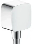 Hansgrohe HG Schlauchanschluss FIXFIT E m R&uuml;ckflussv. und Kunststoffwinkel chrom