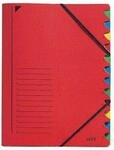 Leitz Ordnungsmappe 39120025 DIN A4 12F&auml;cher farbig Karton rot 125133430
