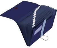 Herlitz F&auml;chermappe 11411261 12F&auml;cher Recycling PP dunkelblau 127001953