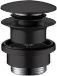 Hansgrohe HG Ablaufventil push-open DN32 mattschwarz mit &Uuml;berlaufloch 50100670