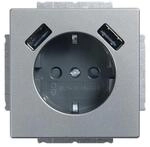 Busch-Jaeger SCHUKO-2x USB Steckdose 20 EUCB2USB-866 2CKA002011A6283