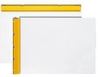 Hansa-technik Klemmbrett 1200100 DIN A4 Aluminium grauwei&szlig;/gelb 125671500
