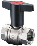 Oventrop OV Knebelgriff-Kugelhahn Optibal PN 16, Messing DN 25, 1Z IG