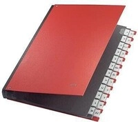 Leitz Pultordner 59240025 DIN A4 A-Z 24F&auml;cher Graupappe rot 127046330