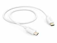 HAMA Ladekabel USB-C - USB-C 1m Weiß | Schnellladekabel für Smartphones & Tablets