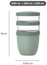 Mepal Ellipse Lunchpot 3-teilig 500 ml + 200 ml + 200 ml &ndash; Nordic sage