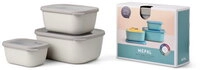 Mepal Set Multisch&uuml;ssel Cirqula rechteckig hoch 3-teilig (750+1500+3000 ml) - Nordic