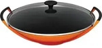 Le Creuset Wok mit Glasdeckel Ofenrot