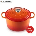 Le Creuset Br&auml;ter rund hoch 24 cm Ofenrot Gusseisen Signature