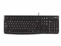 Logitech K120 Corded Keyboard Tastatur USB QWERTY UK Englisch Schwarz