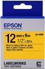 Epson Etikettenkassette LK-4YBP - Pastell schwarz auf gelb 12mmx9m