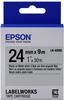 Epson Etikettenkassette LK-6SBE - matt schwarz auf silber 24mmx9m
