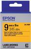 Epson Etikettenkassette LK-3YBP - Pastell schwarz auf gelb 9mmx9m