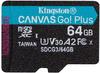 Kingston Technology 64GB microSDXC Canvas Go Plus 170R A2 U3 V30 Einzelpack ohne