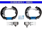 Bremsbackensatz ATE 03.0520-6919.3 f&uuml;r Opel Agila