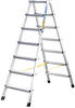 ZARGES XLstep B - Leichte Aluminium Stufen-Stehleiter 2 x 10 Stufen, Arbeitshöhe 4 m