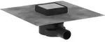Hansgrohe RainDrain Point Komplettset Punktablauf Edelstahl geb&uuml;rstet / befliesbar,