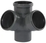 HT Safe-Abflussrohr Eckdoppelabzweig 67&deg; DN 110 auf DN 110