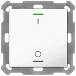 Taster Light 55 1-fach, RGBW, mit Temperatursensor, Reinwei&szlig; gl&auml;nzend, Schalten MDT