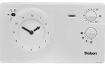 Uhrenthermostat Theben RAM 722 in Wei&szlig; mit Steckreiter Wochenprogramm, 230 V