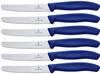 6x Blau Victorinox Gemüsemesser Wellenschliff Tafelmesser Küchenmesser
