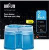 BRAUN 3-in-1 ShaverCare Reinigungskartuschen für Reinigungsstationen, 2er Pack