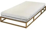 biberna Molton Matratzenauflage 90x200cm - natur|wei&szlig; - 90x200cm