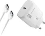 Cellularline USB-C Charger Kit f&uuml;r Samsung 25W White - wei&szlig;