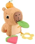 Fisher-Price sensorisches Babyspielzeug Kuschel-Capybara Pl&uuml;schtier mit Bei&szlig;ring