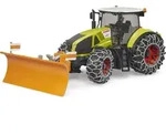 BRUDER - Claas Axion 950 mit Schneeketten und R&auml;umschild