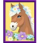 Ravensburger Besch&auml;ftigung - CreArt, Malen nach Zahlen Kinder - Pferd mit Blumen