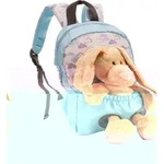 NICI Rucksack mit Pl&uuml;schtier 21x26cm Hase 25cm hellblau