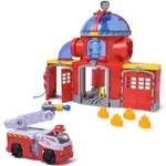 PAW Patrol Fire Rescue - Feuerwehr-Station Spielset mit Geschoss-Abwurf, Licht- und