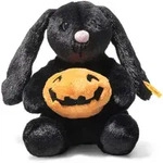 Steiff - Mr. Spice Hoppie Hase &ndash; Halloween-Kuschelfreund mit K&uuml;rbis (16 cm)