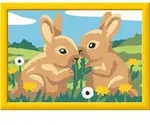 Ravensburger CreArt - Malen nach Zahlen Kinder - Hasenfreunde