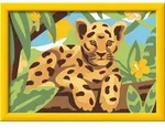 Ravensburger CreArt, Malen nach Zahlen Kinder - Baby Leopard