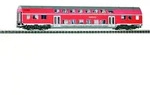 PIKO H0 57620 - Doppelstock Personenwagen DBuz747 DB Regio VI, Gleichstrom