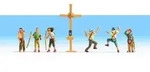 NOCH 36874 N FIGUREN - Bergwanderer mit Gipfelkreuz, 6 Figuren + Kreuz