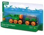BRIO - Gr&uuml;ner Kranwagen mit Anh&auml;nger und Fracht