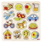 Goki Steckpuzzle Schaukelpferd, Ball, ... 57576