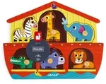 JANOD Holzpuzzle Arche Noah &ndash; F&ouml;rdert Tierwissen u. Feinmotorik ab 18 Monaten