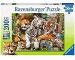Ravensburger Puzzle - Schmusende Raubkatzen, 200 XXL-Teile