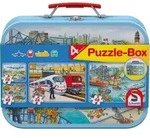 Schmidt Spiele - Puzzle - Puzzle-Box - im Metallkoffer, 2 x 26 Teile , 2 x 48 Teile