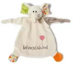 NICI Schmusetuch Elefant"Wunschkind"25x25cm 40038