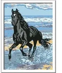 Ravensburger Besch&auml;ftigung - CreArt - Malen nach Zahlen 28565 - Pferd am Strand &ndash;
