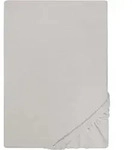 biberna Jersey Spannbetttuch 140-160x200cm - grau - 140-160x200cm